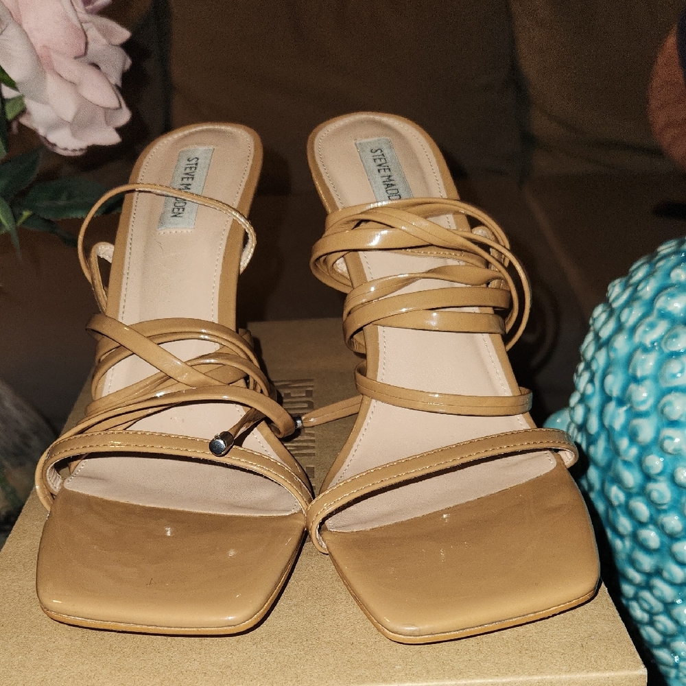 Steve Madden Uplift Camel Strappy Heels